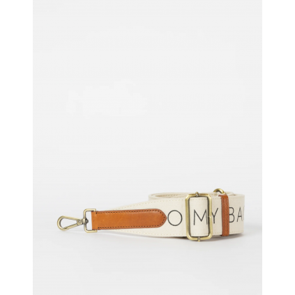 Canvas Logo Strap White | Classic Leather | Cognac