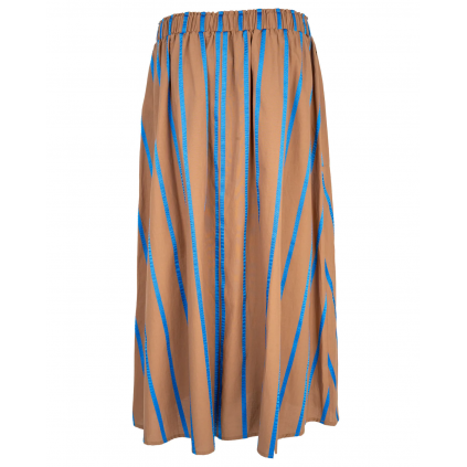 Stinna Skirt | Camel/BlueStripe Multi