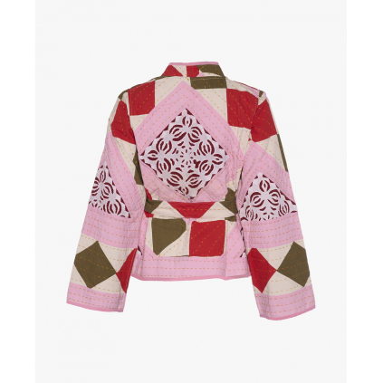 Neo Patchwork Blanket Jacket | Candy