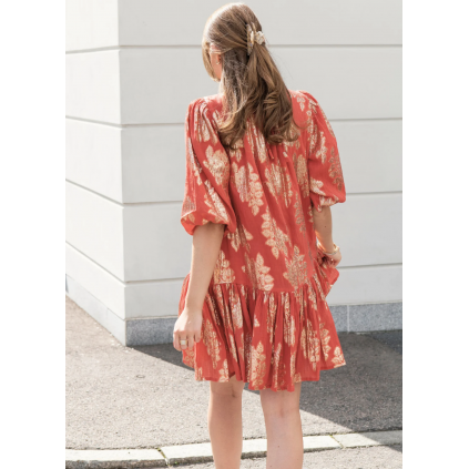 Laura Dress | Gold Coral