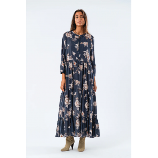 Nee Maxi Dress LS | Dark Blue