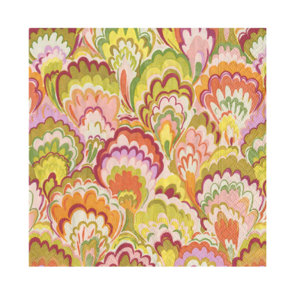 Servietter Lunch | Marbled Ceramica Raspberry/Chartreuse