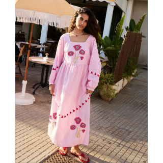 Wenke Dress | Pink Stripes