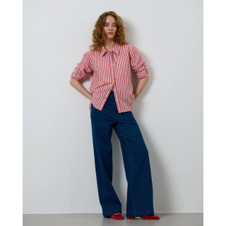 Pernille Shirt | Red/White Stripe