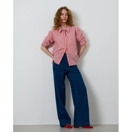 Pernille Shirt | Red/White Stripe