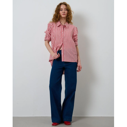 Pernille Shirt | Red/White Stripe