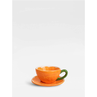 Mandarie cup and plate | Orange
