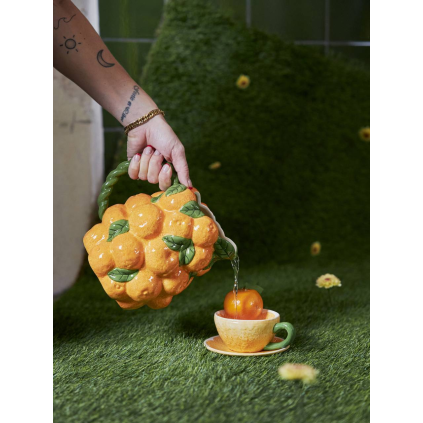 Mandarie cup and plate | Orange