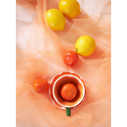Mandarie cup and plate | Orange