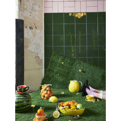 Watermelon cup and plate | green/red