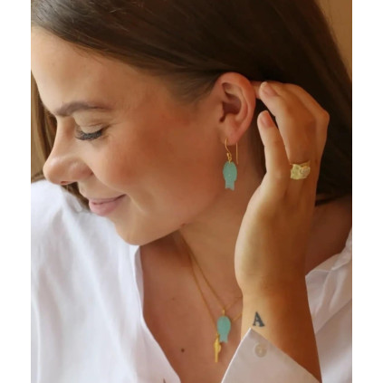Elanor Wide Ring With Gemstone | Gull