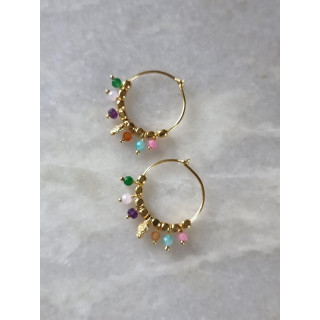 Hoop Earrings With Gemstones | Gull