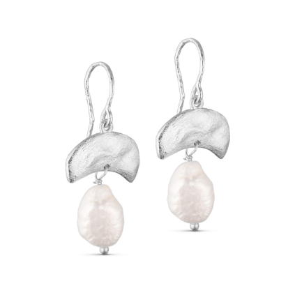 Zahra Pearl Earrings | Sølv