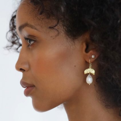 Zahra Pearl Earrings | Sølv