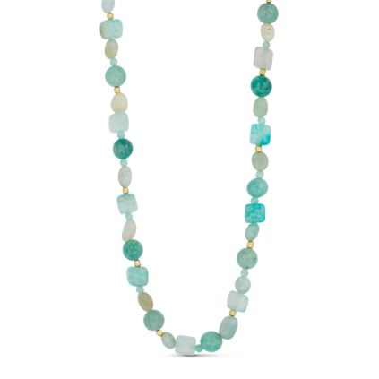 Fie Necklace Amazonit | Gull