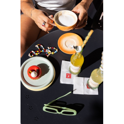 Peach Cup and Plate | Peach