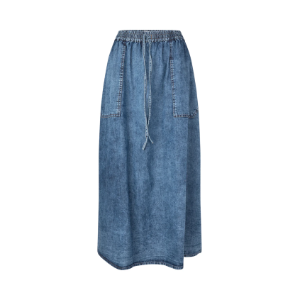 Akane Maxi Skirt | Washed Denim