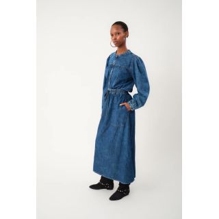 Akane Maxi Skirt | Washed Denim