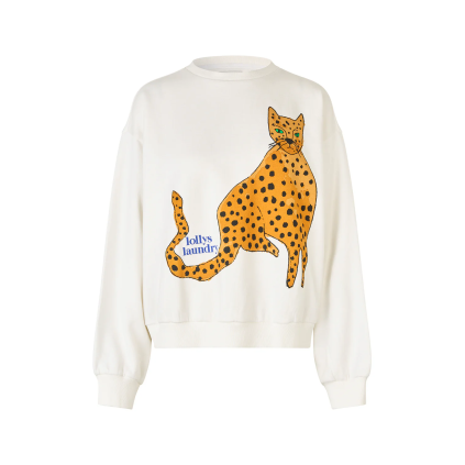Sydney Leopard Sweatshirt | White