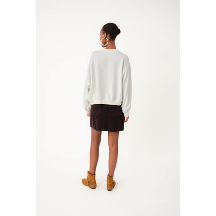 Sydney Leopard Sweatshirt | White