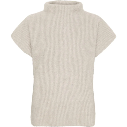 Cashmerepullover med vaskebjørnsgarn | Light Beige