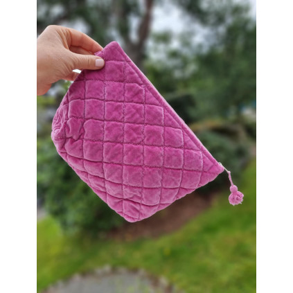 Toalettmappe Velour | Rosy Pink