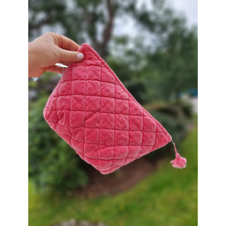 Toalettmappe Velour | Raspberry