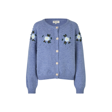 Gracelynn Knit Cardigan LS | Blue Melange