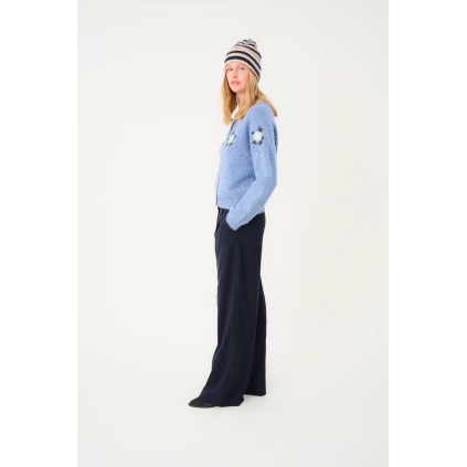 Gracelynn Knit Cardigan LS | Blue Melange