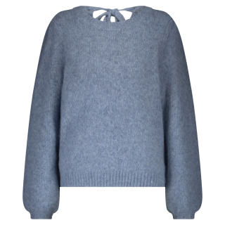 Sweater With Knot | Mid Blue