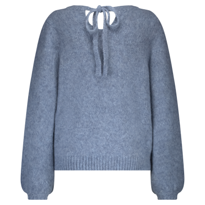 Sweater With Knot | Mid Blue