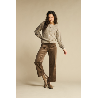 Conny Shiny Cord Inseam | Warm Taupe
