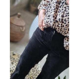 Colette Frontpatchpockets Velvet | Black