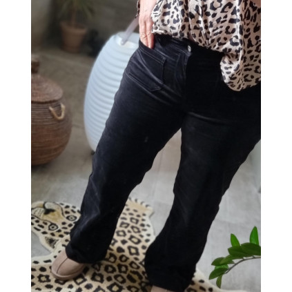 Colette Frontpatchpockets Velvet | Black