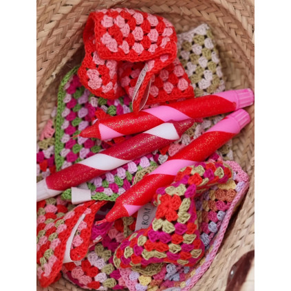 Polka-Glitz | Red, Magenta