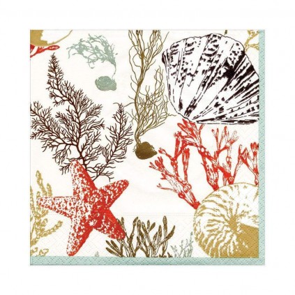 Lunch Servietter | Marine Study Ivory