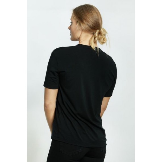 Brandy Short Sleeve V-Neck | Black