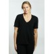 Brandy Short Sleeve V-Neck | Black