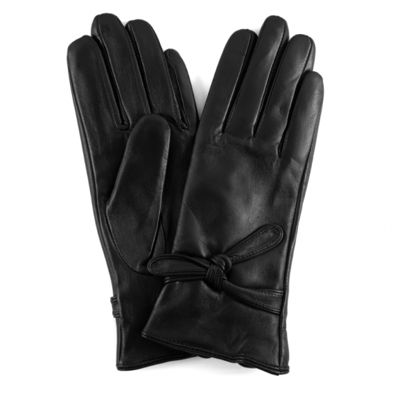 Gloves With Tie 14898 | Black