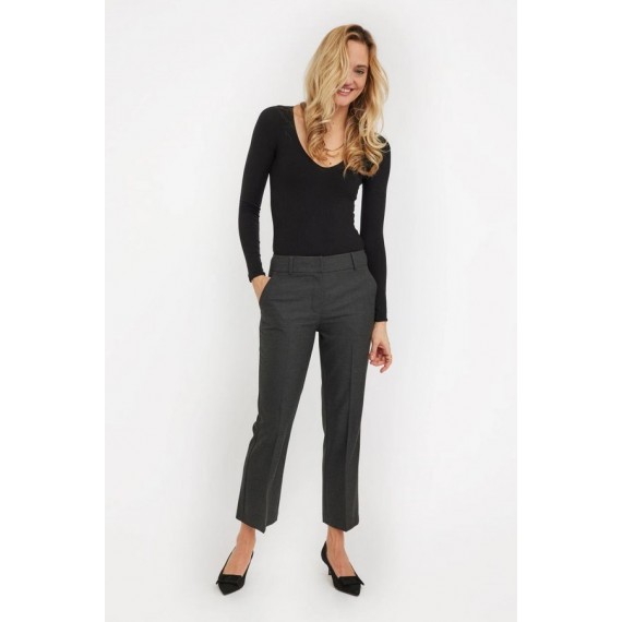 Clara Crop | Dark Grey Melange