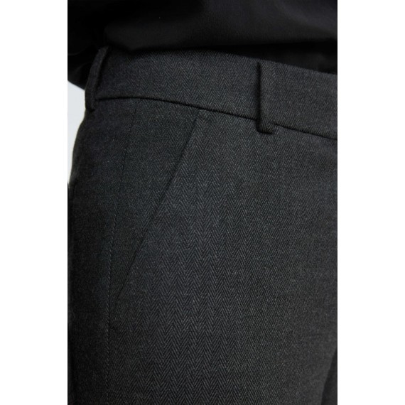 Dena Crop | Black Grand Herringbone