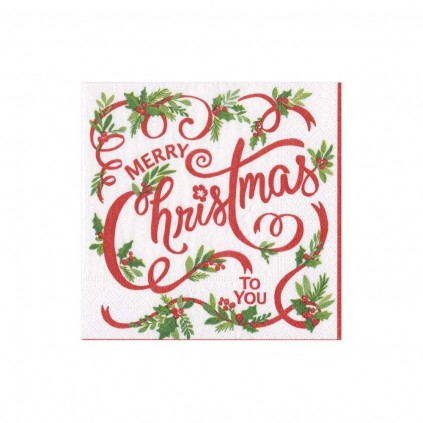 Cocktail&Cake Servietter | Merry Christmas to You