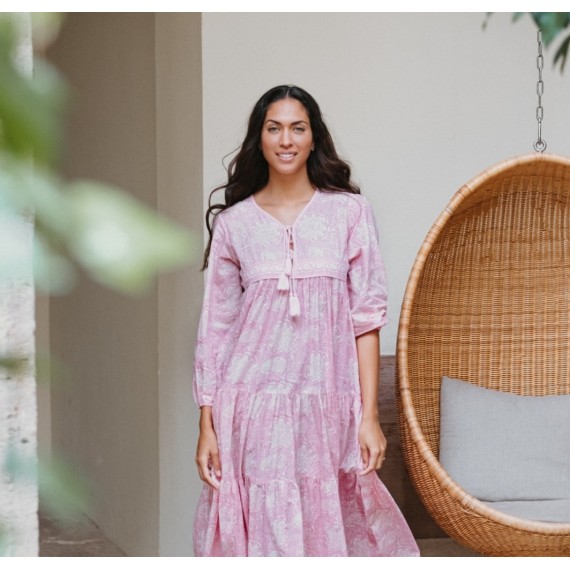 Maya | rosa/hvit kjole