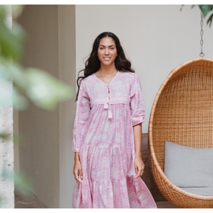 Maya | rosa/hvit kjole