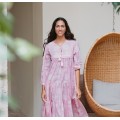 Maya | rosa/hvit kjole