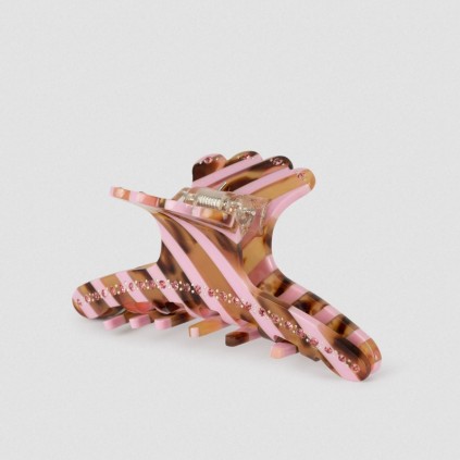 Helen Stripe Clip Big | Blush