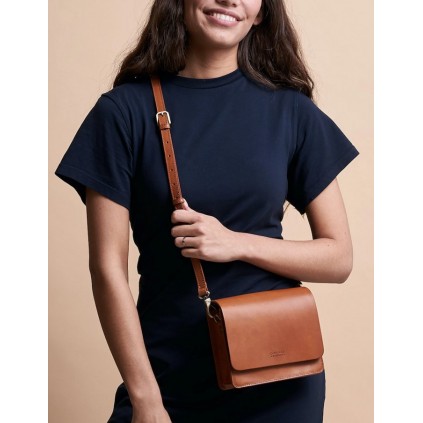 Audrey Mini Classic Leather | Cognac
