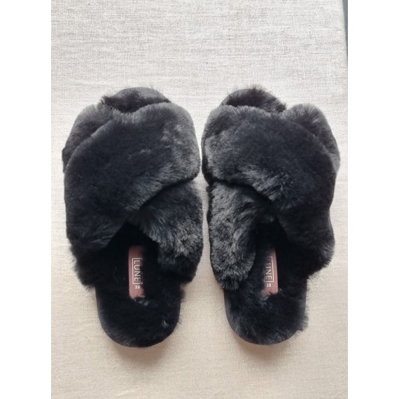 Slippers Cross | Black