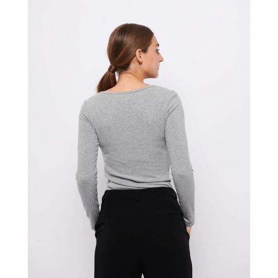 Lisa L/S T-Shirt | Grey Melange