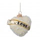Ornament | Heart w/pearls Love